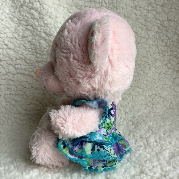 Build A Bear Pink Heart Foot Bear Stuffed Animal - Picture 4 of 5